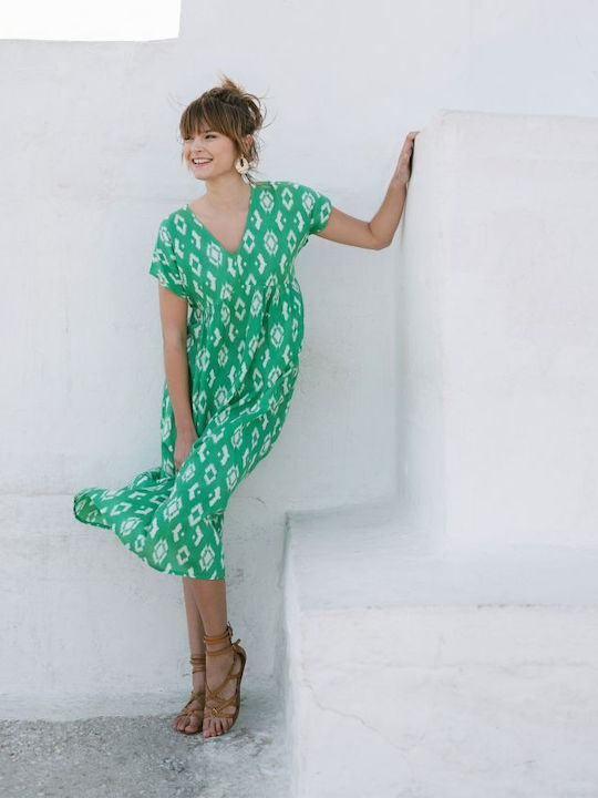 Achilleas Accessories Summer Maxi Dress Green