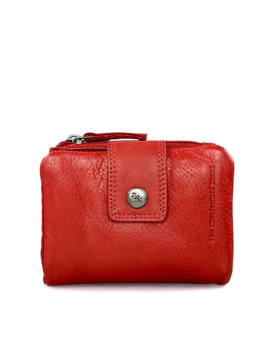 The Chesterfield Brand Small Leather Women's Wallet Coins with RFID Red