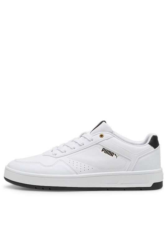 Puma Court Classic Bărbați Sneakers White / Black / Gold