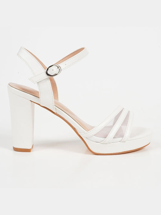 Piazza Shoes Дамски сандали в Бял Цвят