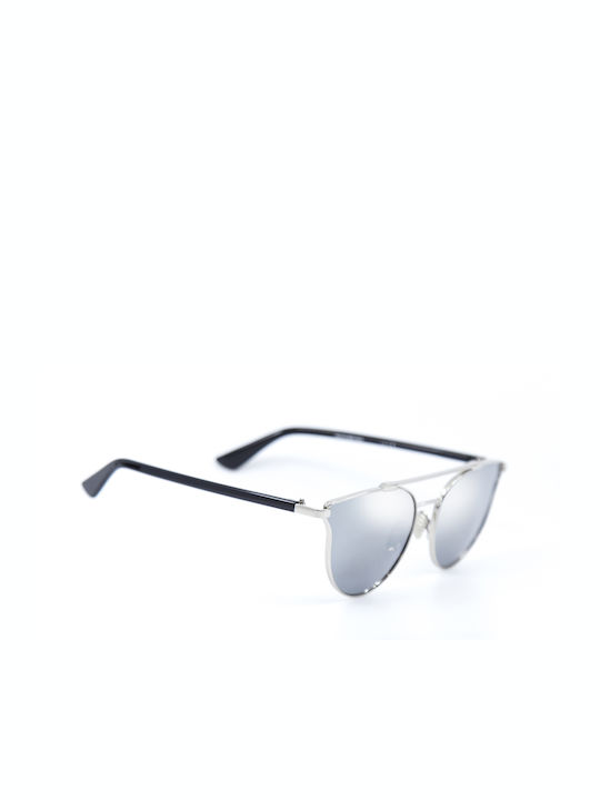 Monte Como Sunglasses with Silver Frame and Silver Mirror Lens S1885 C8