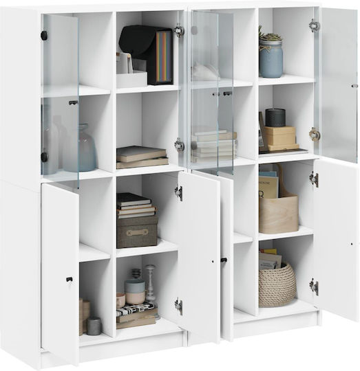 Bibliothek Weiß 136x37x142cm