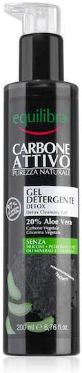 Equilibra Activated Carbon Detox Gel Καθαρισμού Προσώπου 200ml