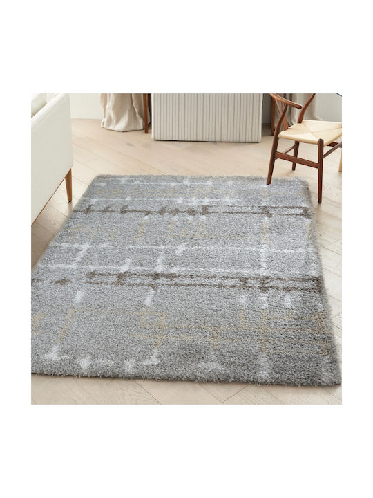 Saray Home Rug Rectangular Shaggy Furry Gray