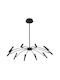 Viokef Pendant Light Black LED with Warm White Light Rail 80x130cm