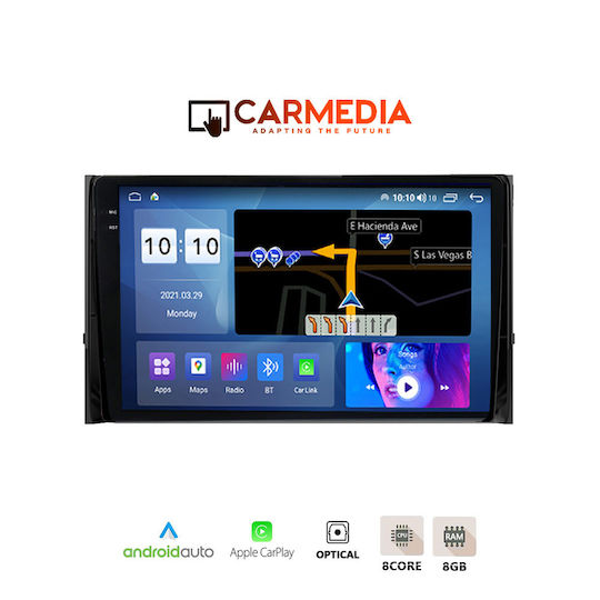 Carmedia Sistem Audio Auto pentru Skoda Karoq / Kodiaq 2016 (Bluetooth/USB/WiFi/GPS/Apple-Carplay/Android-Auto) cu Ecran Tactil 9.5"