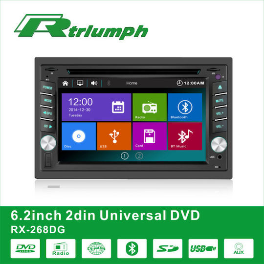 Auto-Audiosystem (Bluetooth/USB/AUX/WiFi/GPS) mit Touchscreen 6.2"