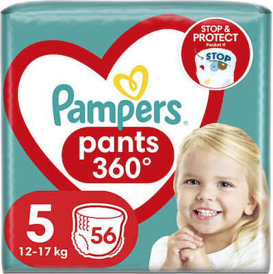 Pampers Pants Πάνες Βρακάκι No. 5 για 12-17kg 56τμχ