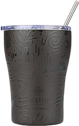 Estia Coffee Mug Save The Aegean 350ml Noir Echo