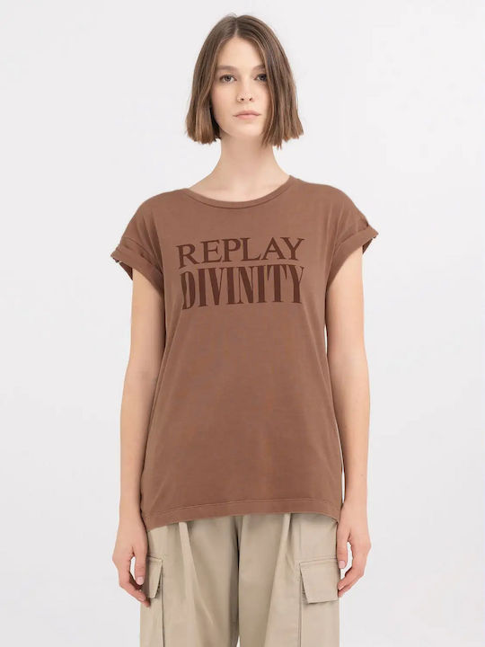 Replay Women's T-shirt Brown