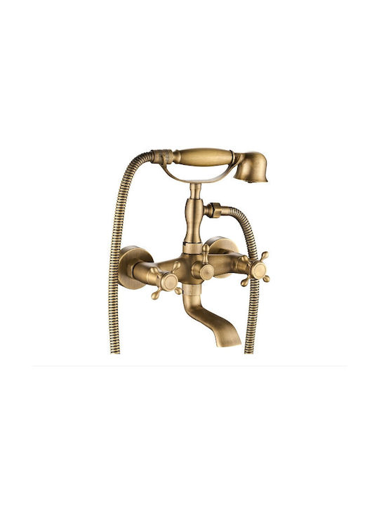 Casablanca Mixing Retro Bathtub Shower Faucet Complete Set Bronze