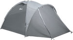 Outsunny Dome Camping Tent Gray for 2 People 350x220x145cm with 4 Doors and 3 Windows
