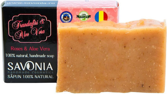 Savonia Χειροποίητο Σαπούνι Roses and Aloe Vera 90gr
