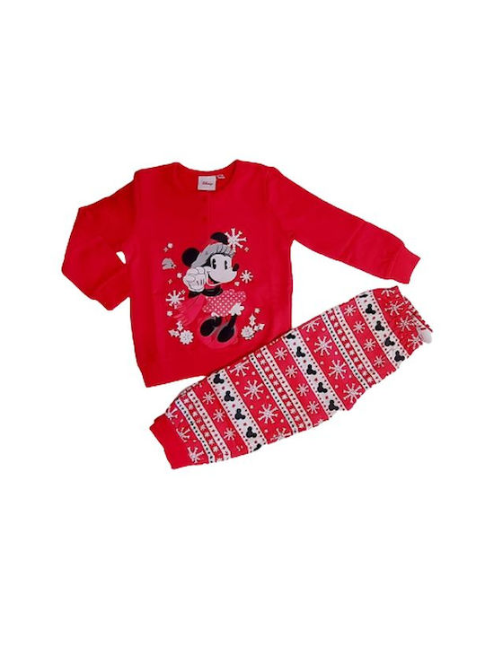 Minnie Mouse Kids Pyjamas Cotton Red