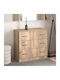 Frida Wooden Chest of Drawers Honey Oak 80x44x80cm