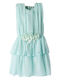 Mädchenkleid Ärmellos Mint