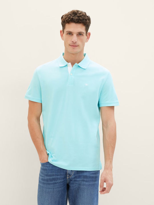 Tom Tailor Men's Short Sleeve Blouse Polo Ciel