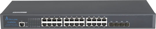 Extralink Chiron Managed L3 Switch with 24 Gigabit (1Gbps) Ethernet Ports and 4 SFP Ports
