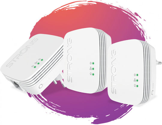 Strong 600 Triple Powerline Triple Kit Wired and Ethernet Port