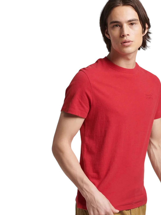 Superdry T-shirt Bărbătesc cu Mânecă Scurtă RED