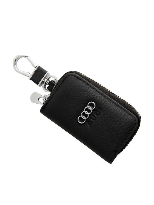 Carro Schlüsselanhänger Leder Schwarz