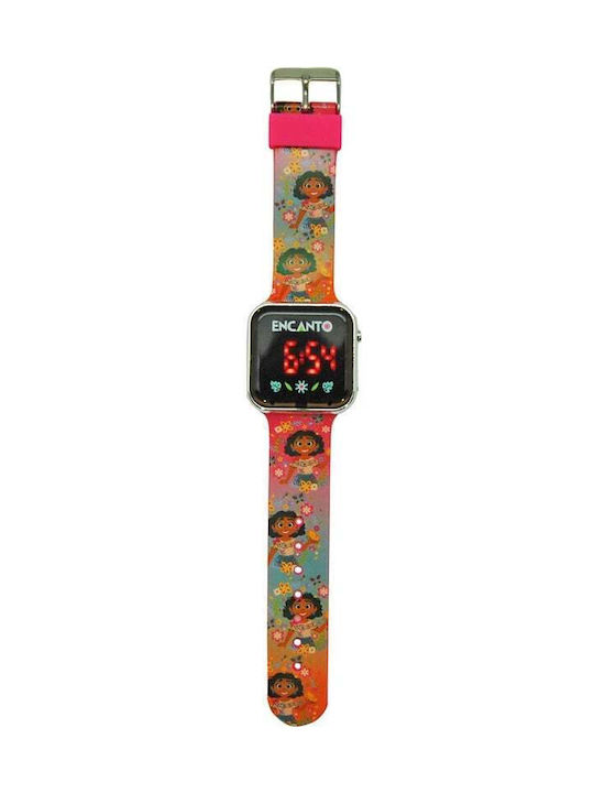 Disney Encanto Ceas Digital pentru Copii cu Brățară de Cauciuc/Plastic Multicolor