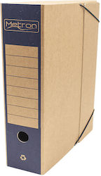 Metron Kraft File Box with Rubber Band 33x10x25cm