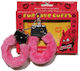 Fur accessory Carnival Handcuffs Pink