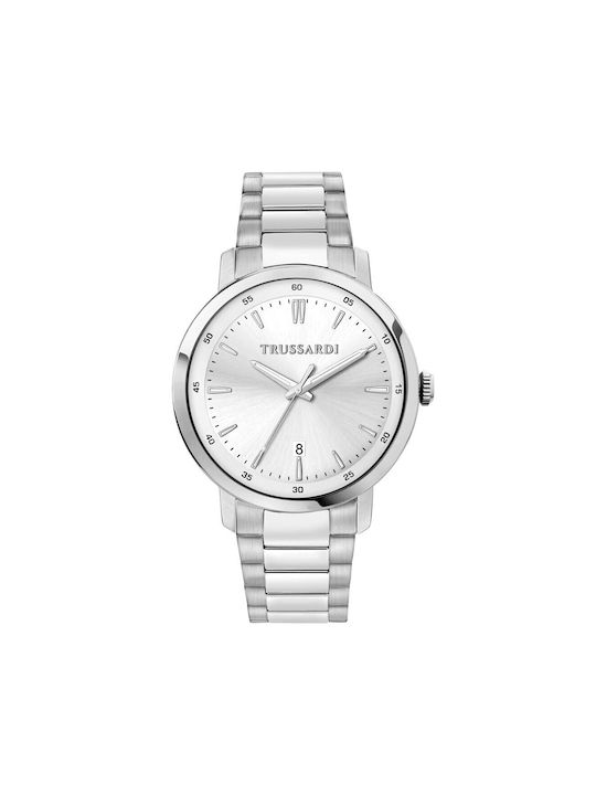 Trussardi T-couple Uhr Batterie mit Silber Metallarmband