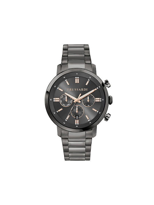 Trussardi T-couple Watch Battery with Gray Metal Bracelet