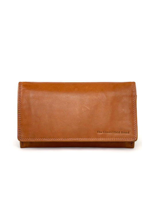 The Chesterfield Brand Large Leather Women's Wallet with RFID Tabac Brown