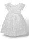 Girls Sleeveless Tulle Dress For Flower Girls Polka Dot Set with Accessories White