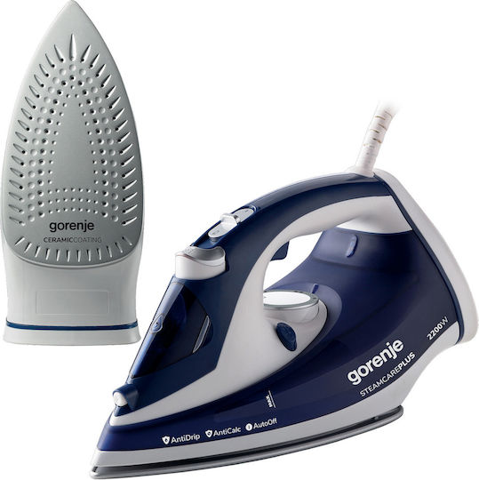 Gorenje Steam Iron 2200W with Ceramic Plate and Continuous Steam Supply 30g/min