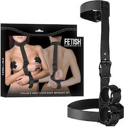 Fetish Submissive Комплект за Връзване на Шия и Крайници в Черен Цвят Fetish Submissive Комплект за Връзване на Шия и Крайници в Черен Цвят