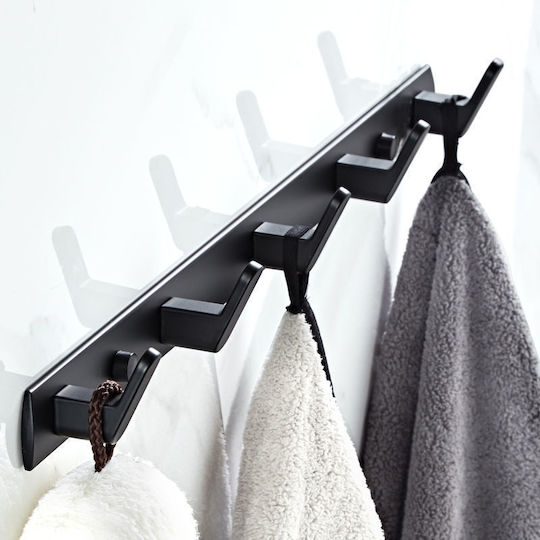 Haken Badezimmer Einzeln Schrauben Schwarz