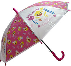 PinkFong Kids Umbrella Curved Handle Pink