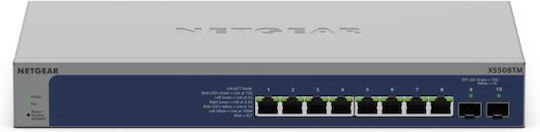 NetGear XS508TM Verwaltet L2 Switch mit 8 Ports Ethernet und 2 SFP Ports
