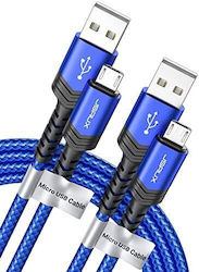 Микро USB Редовна USB 2.0 към Микро USB 3м Син