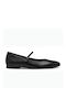 Synthetic Leather Ballerinas Black