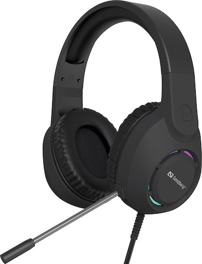 Sandberg Auf dem Ohr Multimedia-Headsets mit Mikrofon und Verbindung USB-A in Schwarz Farbe 126-49