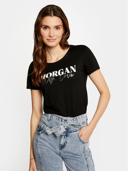 Morgan Feminin Tricou Negru