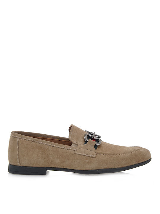 Giovanni Morelli Suede Ανδρικά Loafers σε Καφέ Χρώμα