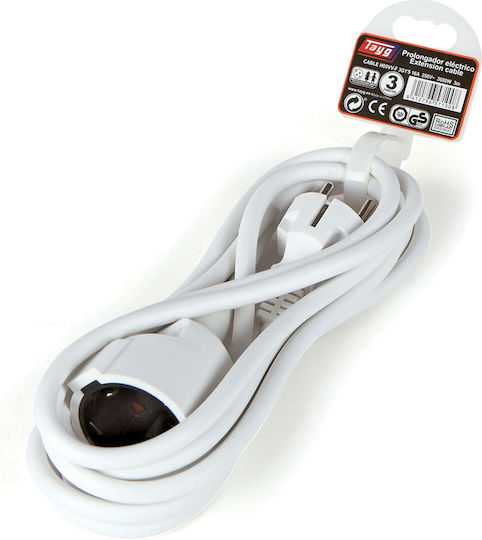 Tayg 1 Platz mit Kabel 25m Durchmesser 3 x 1.5mm² Weiß