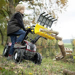 Kids Foot-to-Floor Ride On Tractor with Trailer & Pedal Yellow