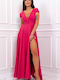 Brak Maxi Dress for Wedding / Baptism Fuchsia