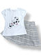 Kids' Set with Skirt Summer 2pcs Plaid
