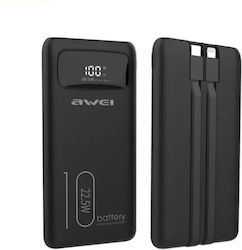 Awei P168K 10000mAh 22.5W Μαύρο