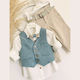 Vintage Soul Boys Baptism Suit with Vest Multicolour