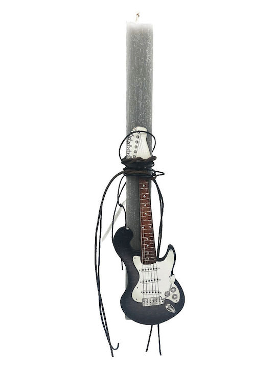 Easter Candle Round Scented Guitar Gray