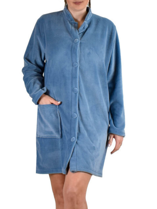 Koyote Winter Women's Fleece Robe Light Blue